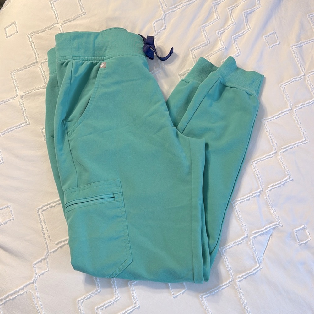 Figs Jogger Scrub Pants- XS turquoise green